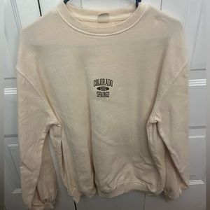 White/cream Colorado Springs crewneck